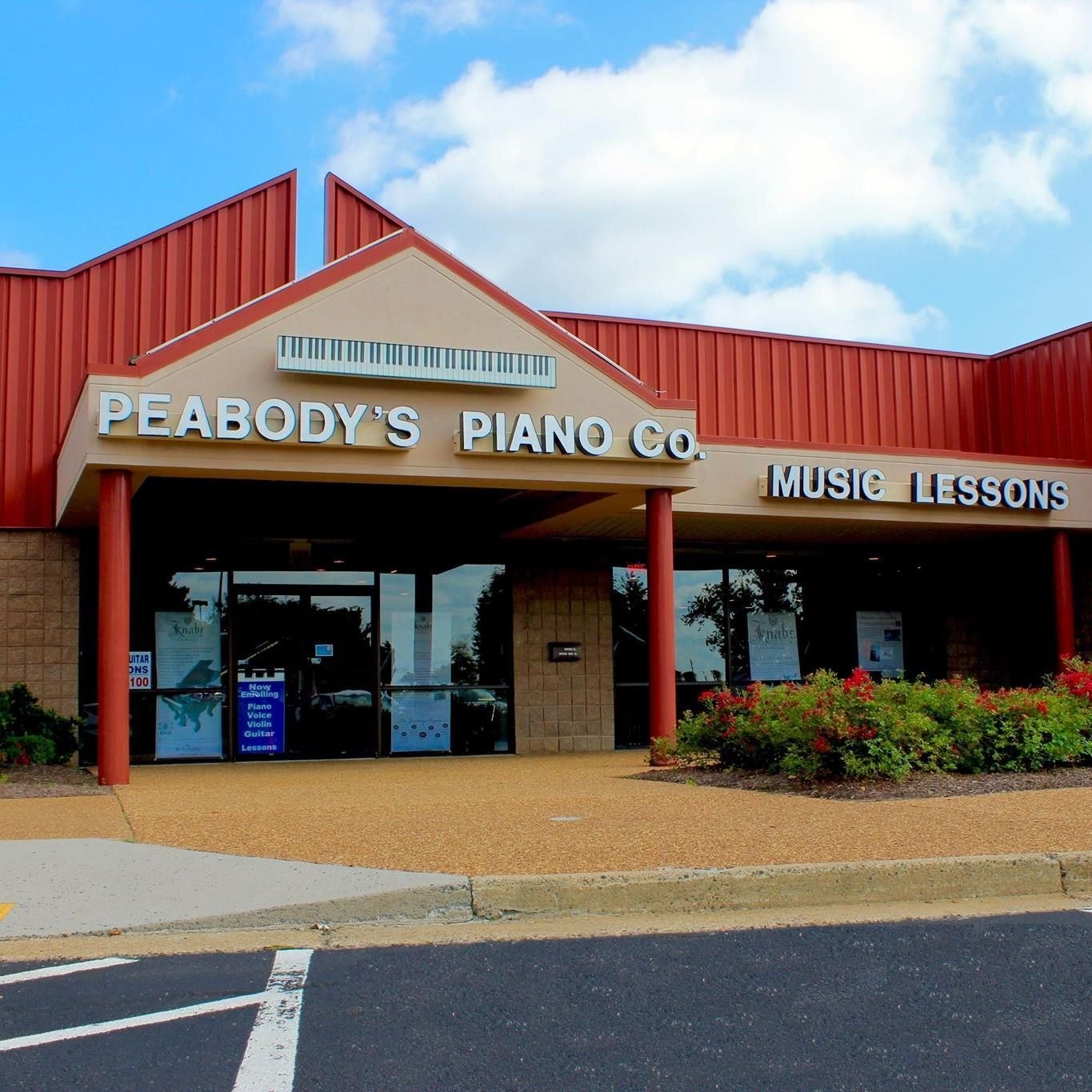 Peabody's Piano Co. storefront in Midlothian, VA